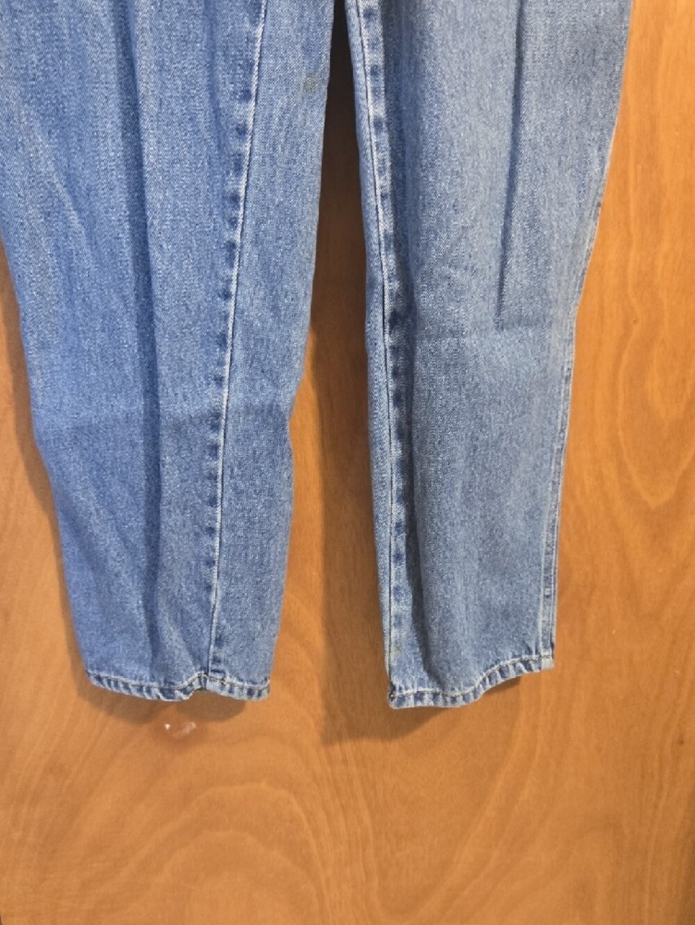 Light Wash Straight Leg Blue Denim Vintage 100 Cotton London Overalls Jumpsuit - Picture 4 of 12
